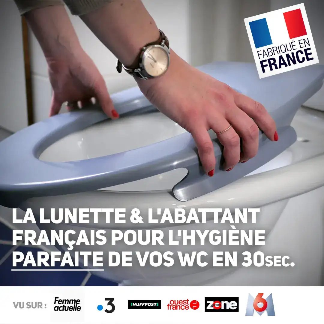 Abattant WC clipsable Clipsado installé sur une cuvette